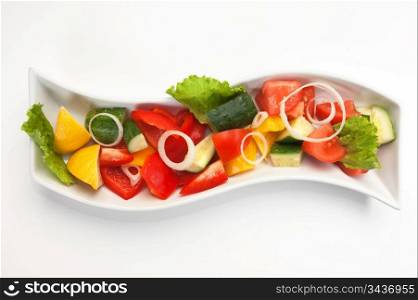 salad of cucumber and tomato