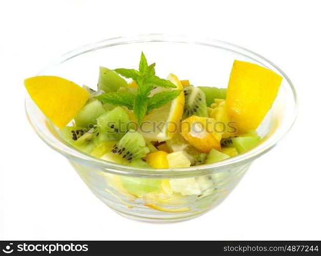 salad of different fruits. salad of fruits