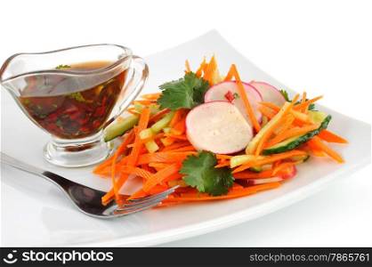 Salad of fresh carrots with the radish and cucumber&#xA;&#xA;