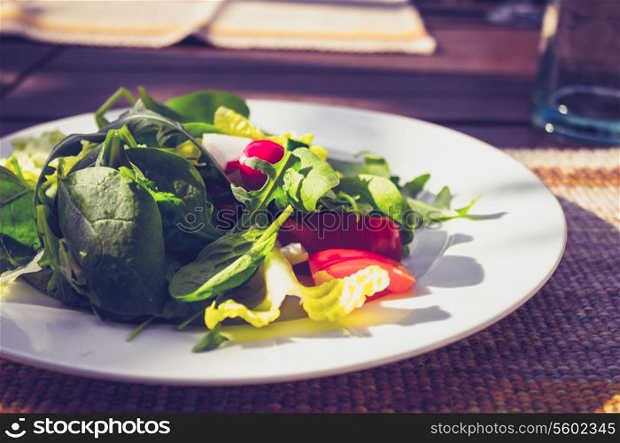 Salad on a table at a barbecue