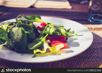 Salad on a table at a barbecue