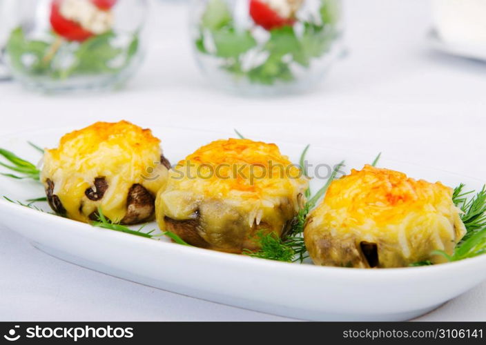 Salad served in the plate