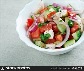 Salad Shirazi - Persian Cucumber-Tomato Salad