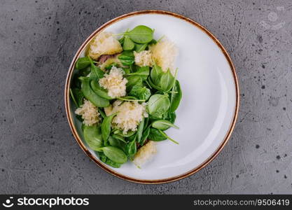 Salad with beef, artichokes and tree mushrooms