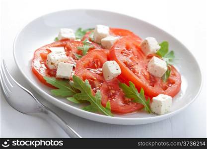 salad with beef tomatoes and feta