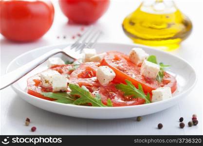 salad with beef tomatoes and feta