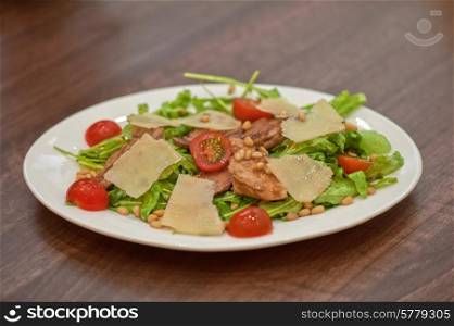 Salad with chicken and parmesan . chicken salad