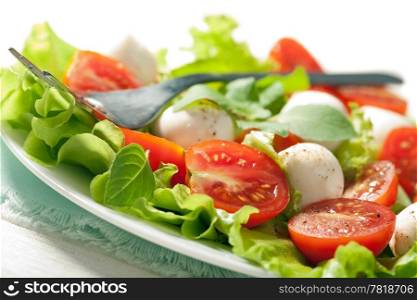 salad with tomatoes and mozzarella