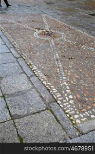 Salamanca in spain stones flooring detail along via de la Plata way to Santiago