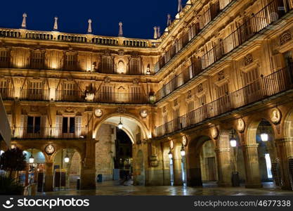 Salamanca Plaza Mayor in Spain along via de la Plata way to Santiago