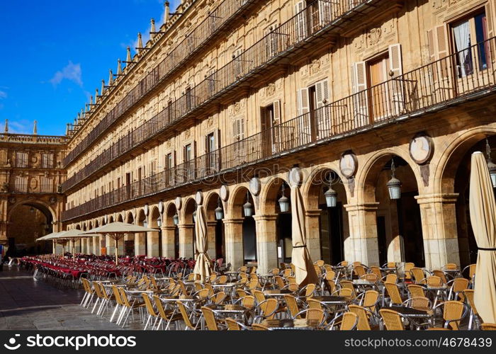 Salamanca Plaza Mayor in Spain along via de la Plata way to Santiago