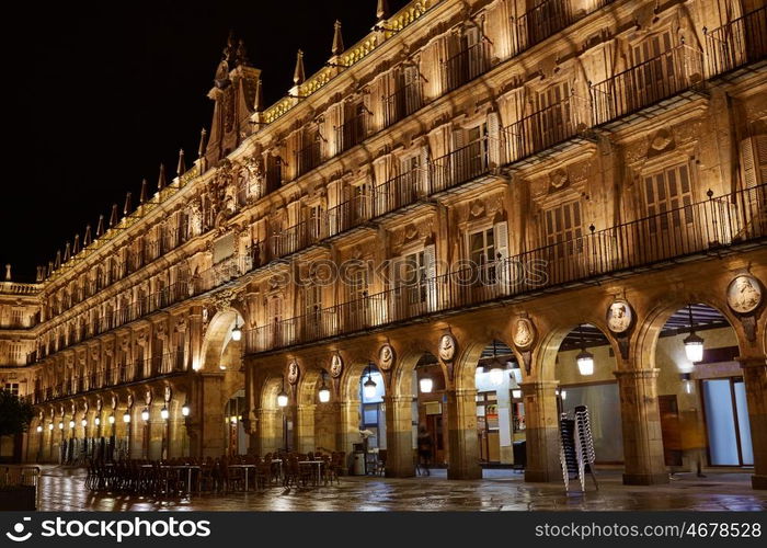 Salamanca Plaza Mayor in Spain along via de la Plata way to Santiago