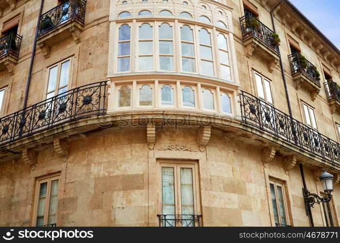 Salamanca Rua Mayor in Spain along via de la Plata way to Santiago