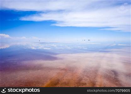 Salar de Uyuni salt flats desert, Andes Altiplano, Bolivia