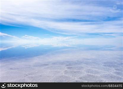Salar de Uyuni salt white flats desert, Andes Altiplano, Bolivia