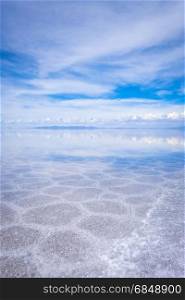 Salar de Uyuni salt white flats desert, Andes Altiplano, Bolivia. Salar de Uyuni desert, Bolivia
