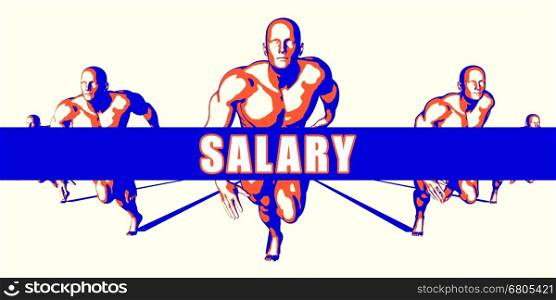 Salary as a Competition Concept Illustration Art. Salary