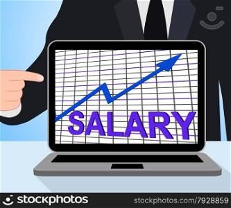 Salary Chart Graph Displaying Increase Earn Cash Wealth Revenue