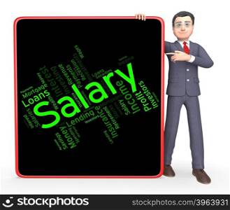 Salary Word Representing Pay Salaries And Employees