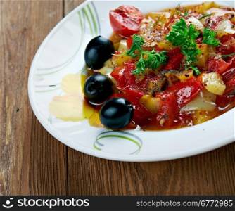 Salata Mashwia - Libyan grilled bell pepper salad