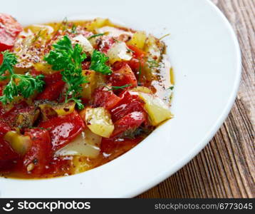 Salata Mashwia - Libyan grilled bell pepper salad