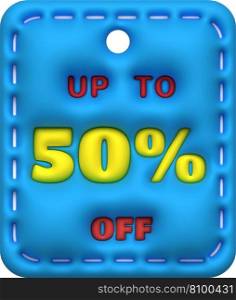 Sale banner design,Shopping deal offer discount,up to 50 percentage off.3d illustration