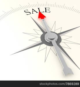 Sale compass image with hi-res rendered artwork that could be used for any graphic design.. Sale compass