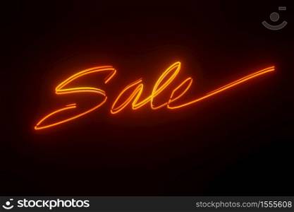 sale neon sign style heading design for banner or poster 3d rendering. sale neon sign style heading design for banner or poster 3d rendering