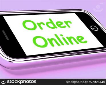 Sale Now On Mobile Message Shows Internet Discounts. Order Online On Phone Showing Buying In Web Stores