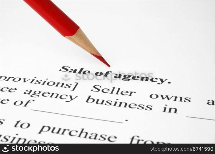 Sale of agency