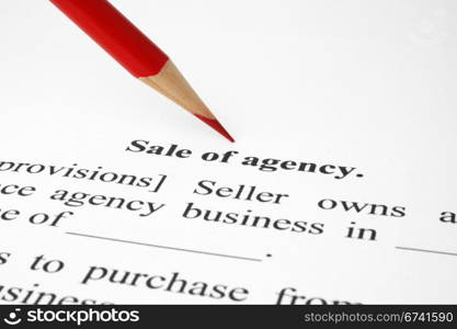 Sale of agency