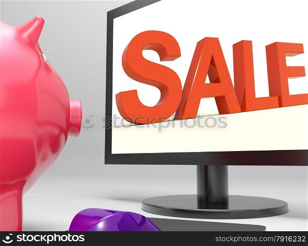 Sale Screen Showing Retail Marketing And Promotion