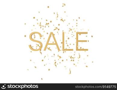 Sale text and falling confetti isolated on white background. Special offer, good price, deal, shopping. Black friday. 3d rendering. Sale text and falling confetti isolated on white background. Special offer, good price, deal, shopping. Black friday. 3d rendering.