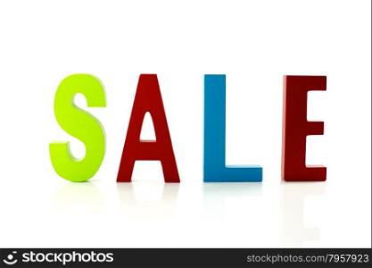 sale text isolated on white