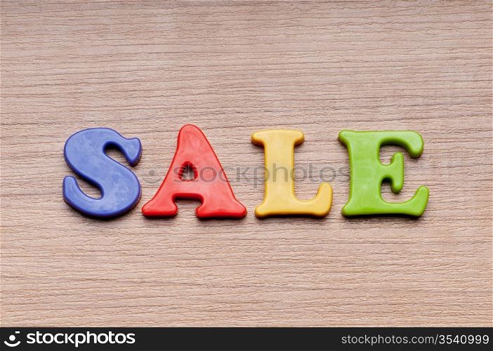 SALE word on the background