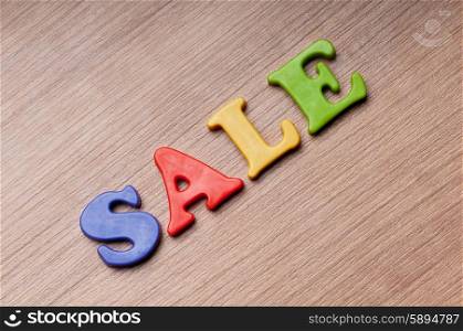 SALE word on the background