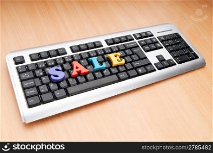SALE word on the keyboard