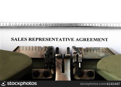 Sales agreement form