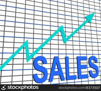 Sales Chart Graph Showing Increasing Profits Trade