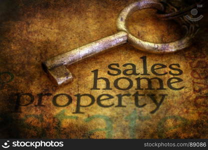 Sales home property grunge concept