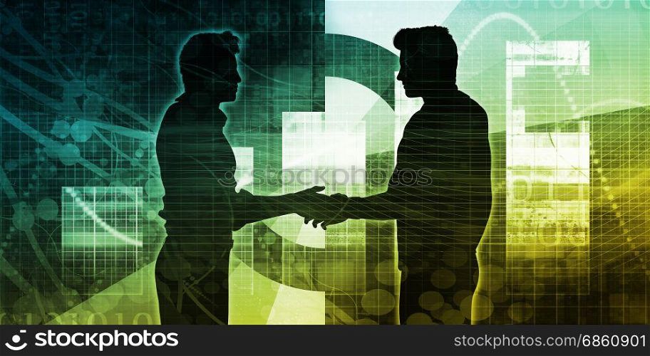 Sales Meeting with Businessmen Shaking Hands as Abstract. Sales Meeting