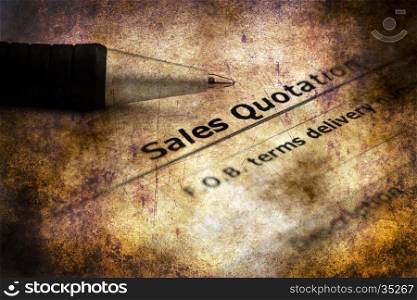 Sales quotation grunge concept