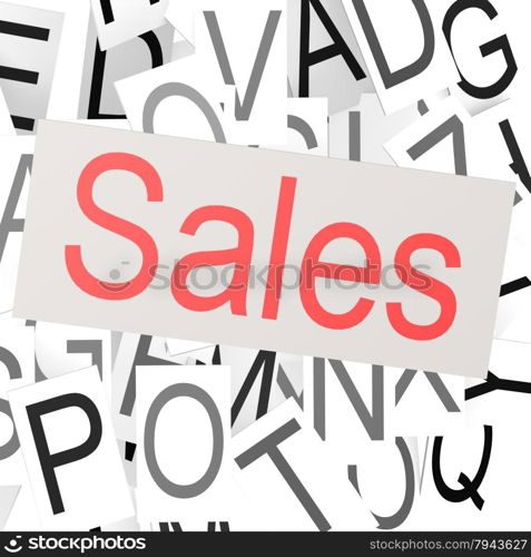 Sales word cloud image with hi-res rendered artwork that could be used for any graphic design.. Sales word cloud