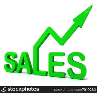 Sales Word Showing Business Or Commerce