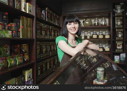 Salesperson in Tea Shop