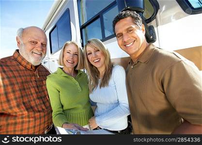 Salesperson with People Shopping for an RV