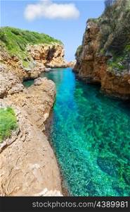sAlgar beach Cala Rafalet in Menorca at Balearic Islands of Spain