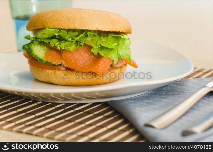 Salmon bagel