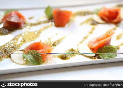 salmon carpaccio