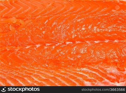 Salmon fillet isolated on white